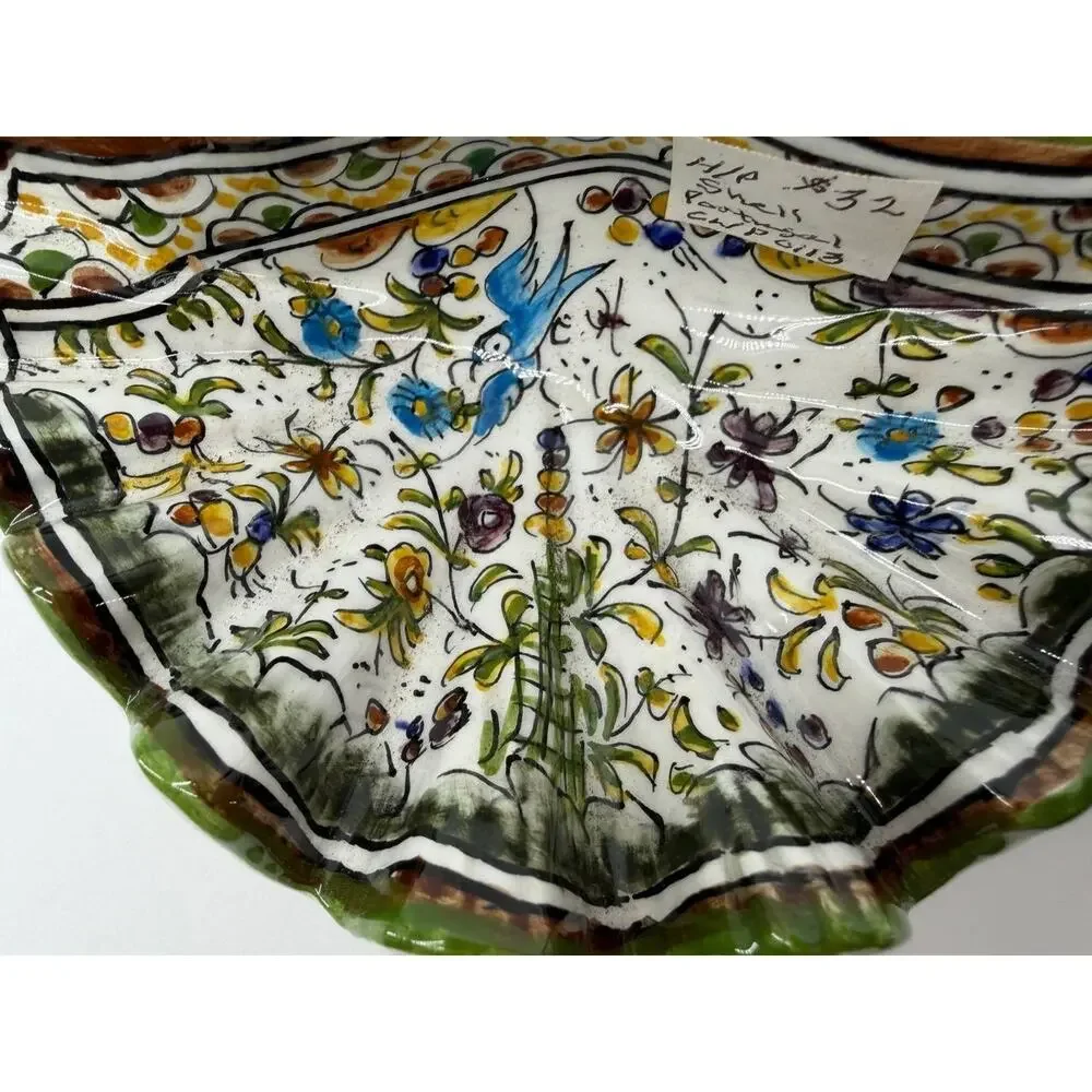 Ceramicas Coimbra Portugal Shell Bowls Set Hand Painted Marta Sec XVIII 1.14lb